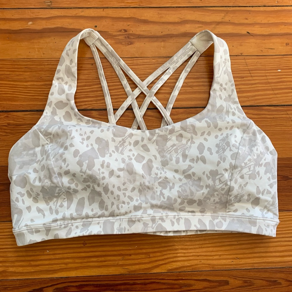 Lululemon Free to Be Serene bra size 12 in Cheetah Camo Antique White Multi - Picture 1 of 3